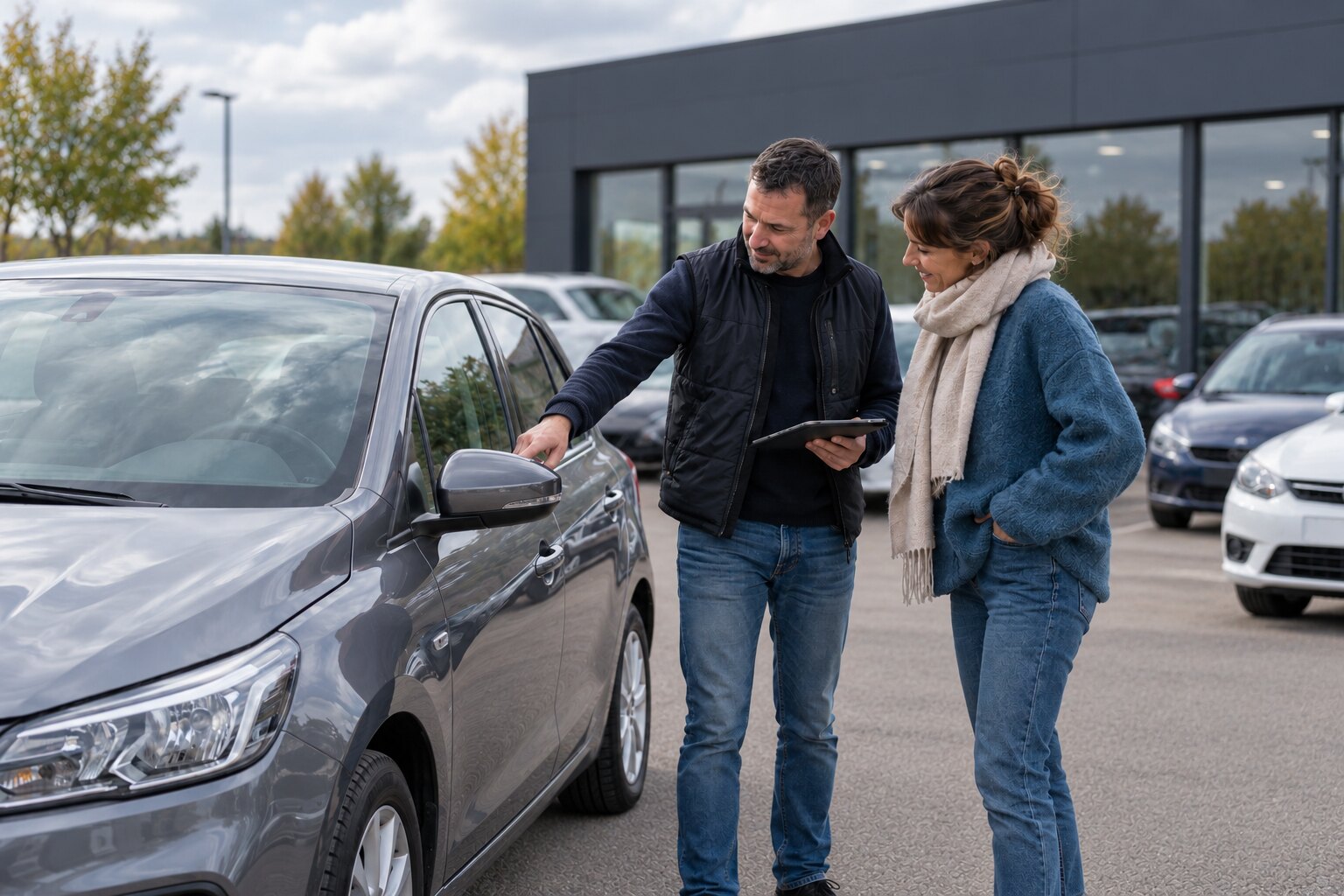 Illustration de clients accompagnés dans leur projet automobile